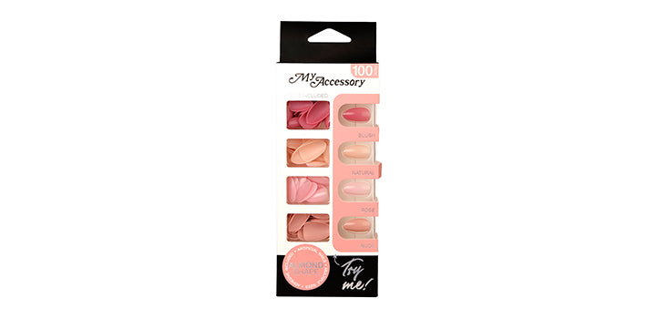 Press On Nails 100 Pack Natural Colours Almond Shape