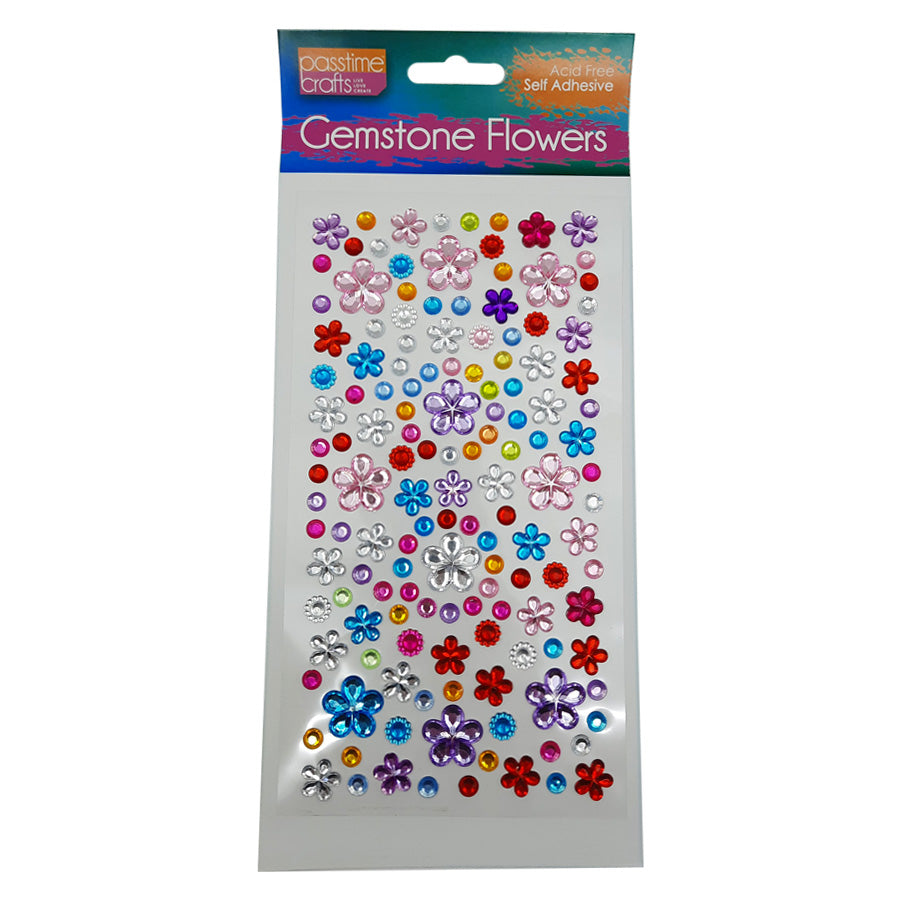 Gemstone Adhesive Flowers