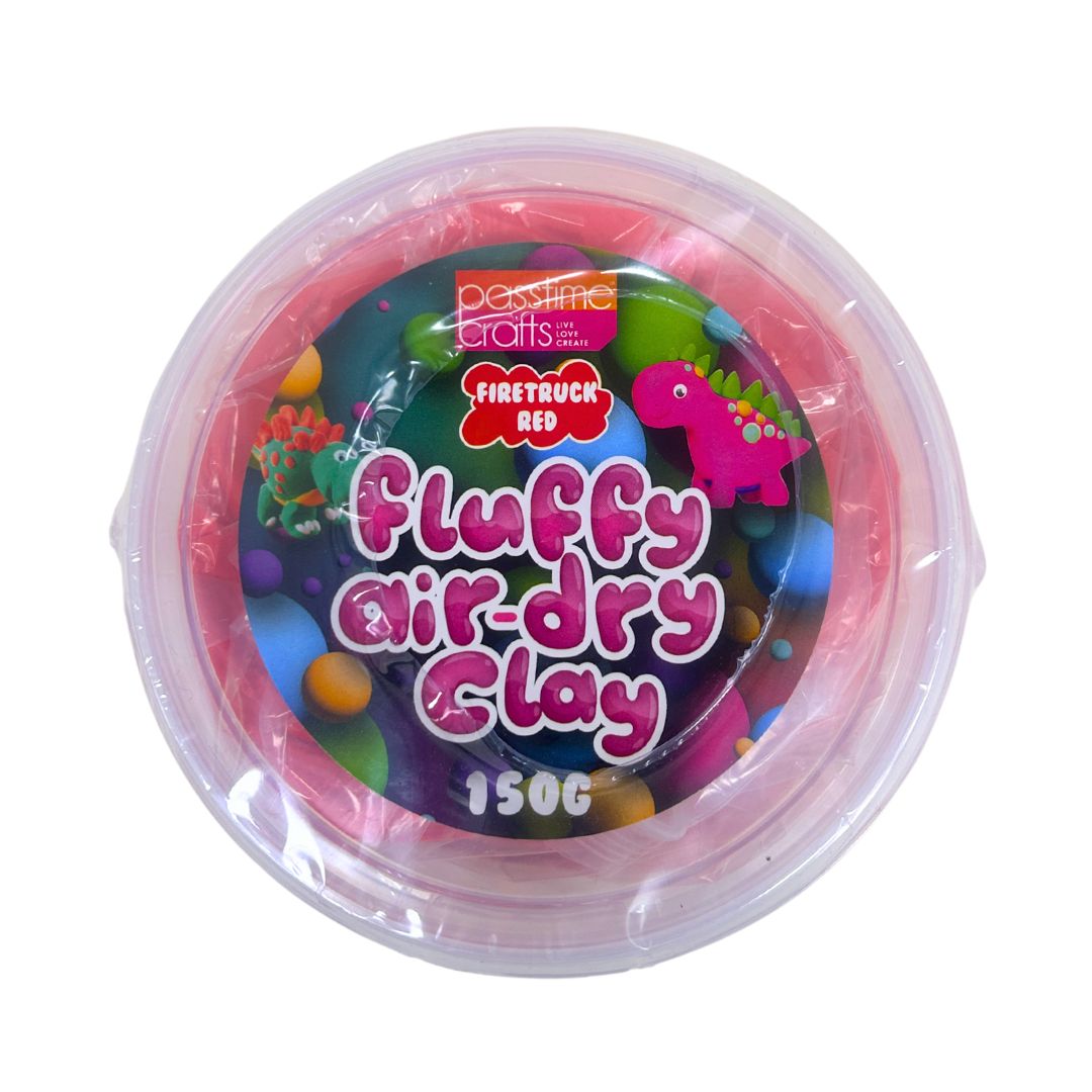 Fluffy Air-Dry Clay Tub - Red 150g
