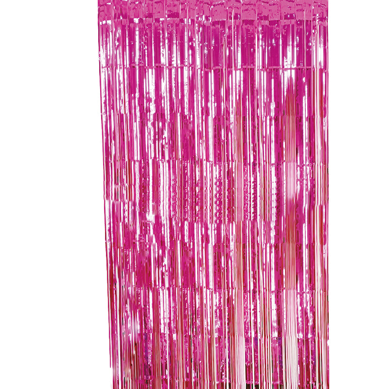 Dark Pink Foil Curtain