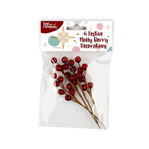 Decorations Holly Berries 4pk