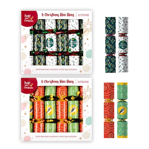 Bon Bons Xmas Box 6 22x4cm Printed Board Basic Toys 2Astd