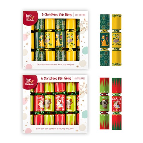 Bon Bons Xmas Box 6 22x4cm Printed Board Basic Toys 2Astd