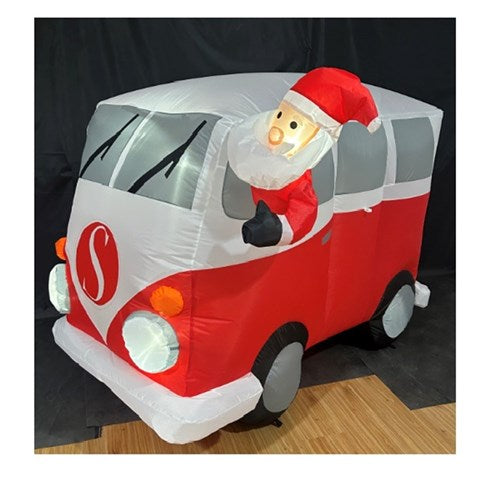Inflatable Santa Bus 1.8m 10 Leds LV