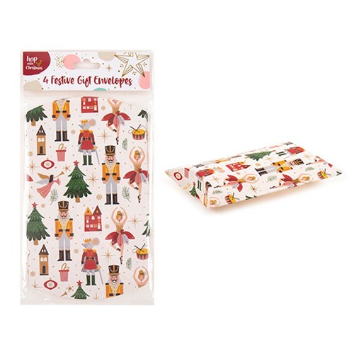 Gift Box Pillow Xmas 4pk 15x25cm