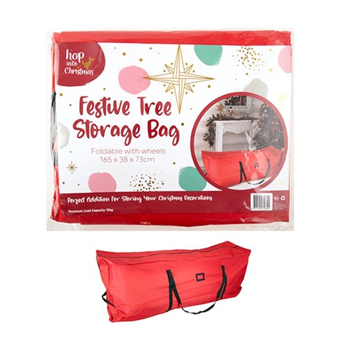 Storage Bag Xmas Tree Foldable w Wheels 165x38x73cm
