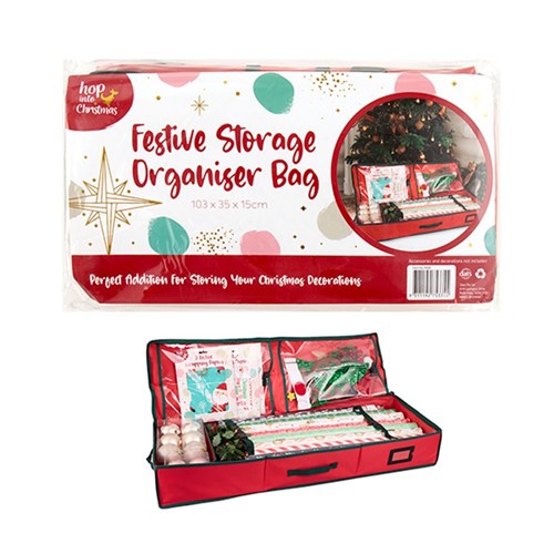 Storage Bag Xmas Organiser 103x35x15cm