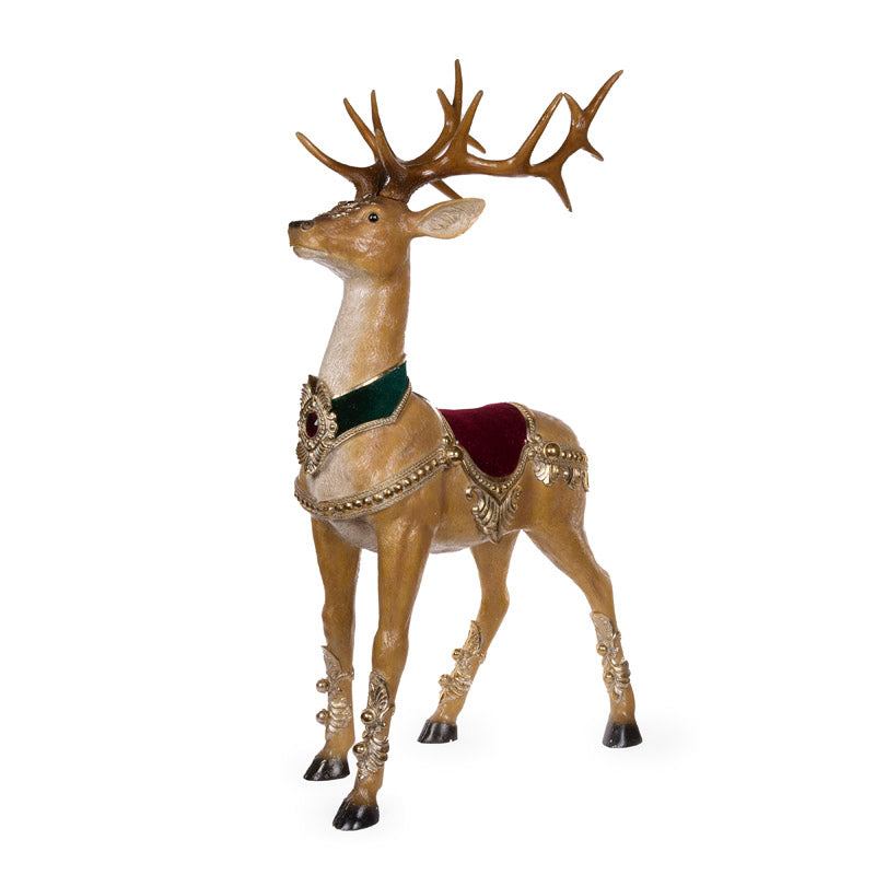 126cm Elaborate Standing Velvet Reindeer