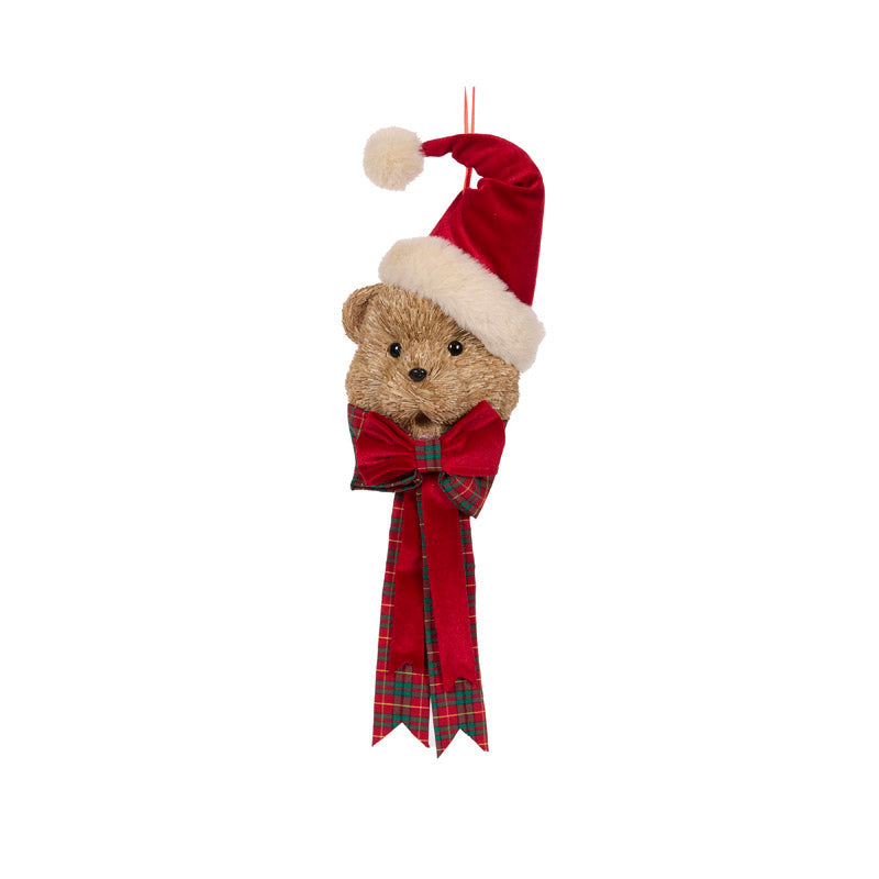 Baba Tartan Teddy Face Hanging