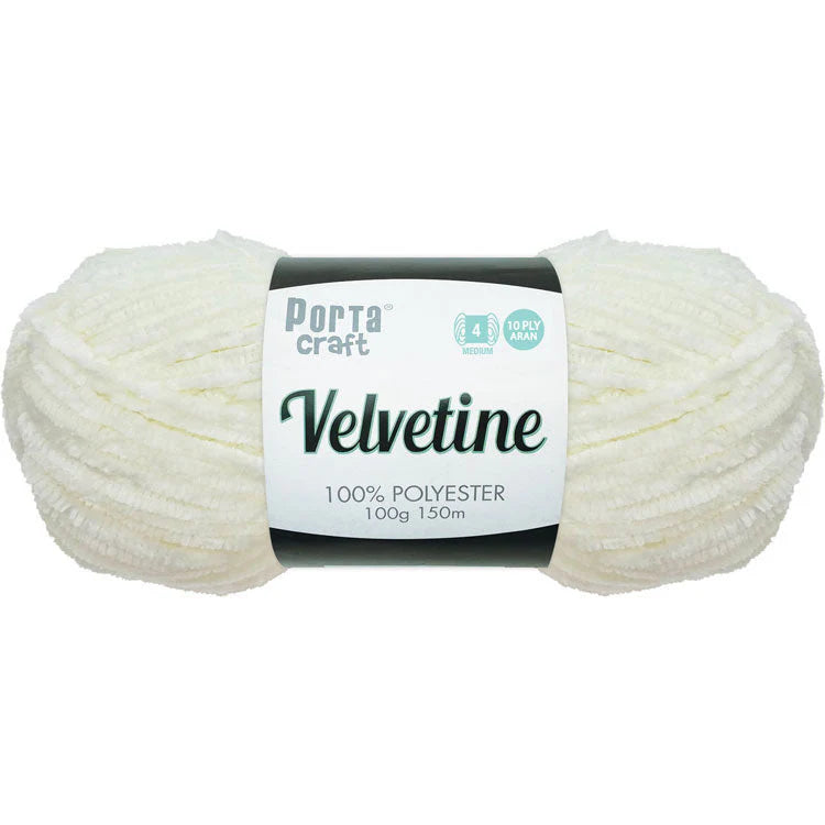 Velvetine Yarn 10ply 100g - White