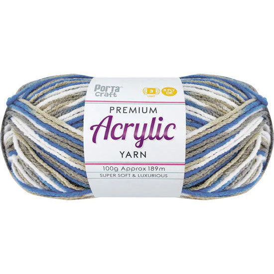 Acrylic Yarn 100g 189m 8ply - Blue Moon