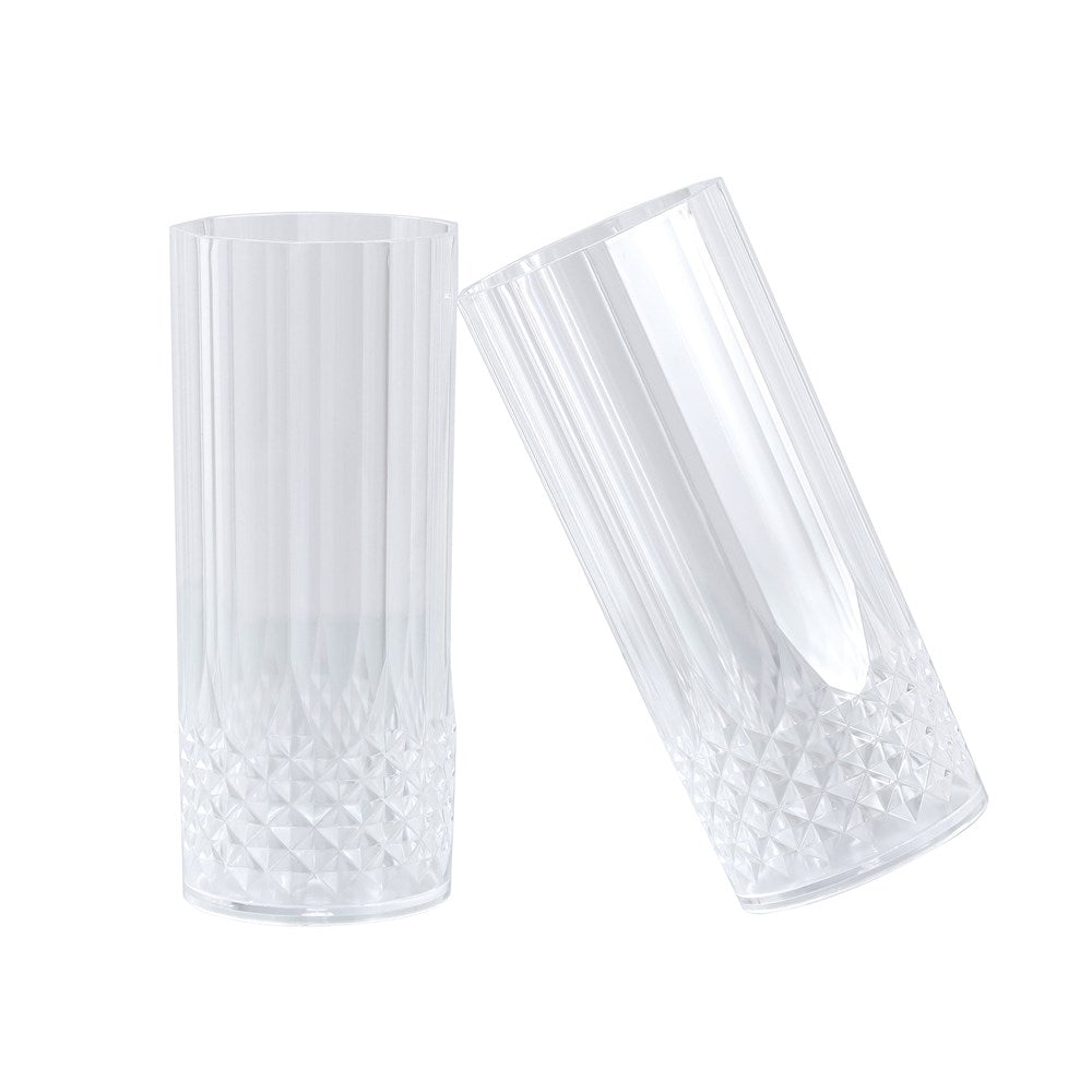 CRYSTAL DECO TALL TUMBLER 4PK 390ML