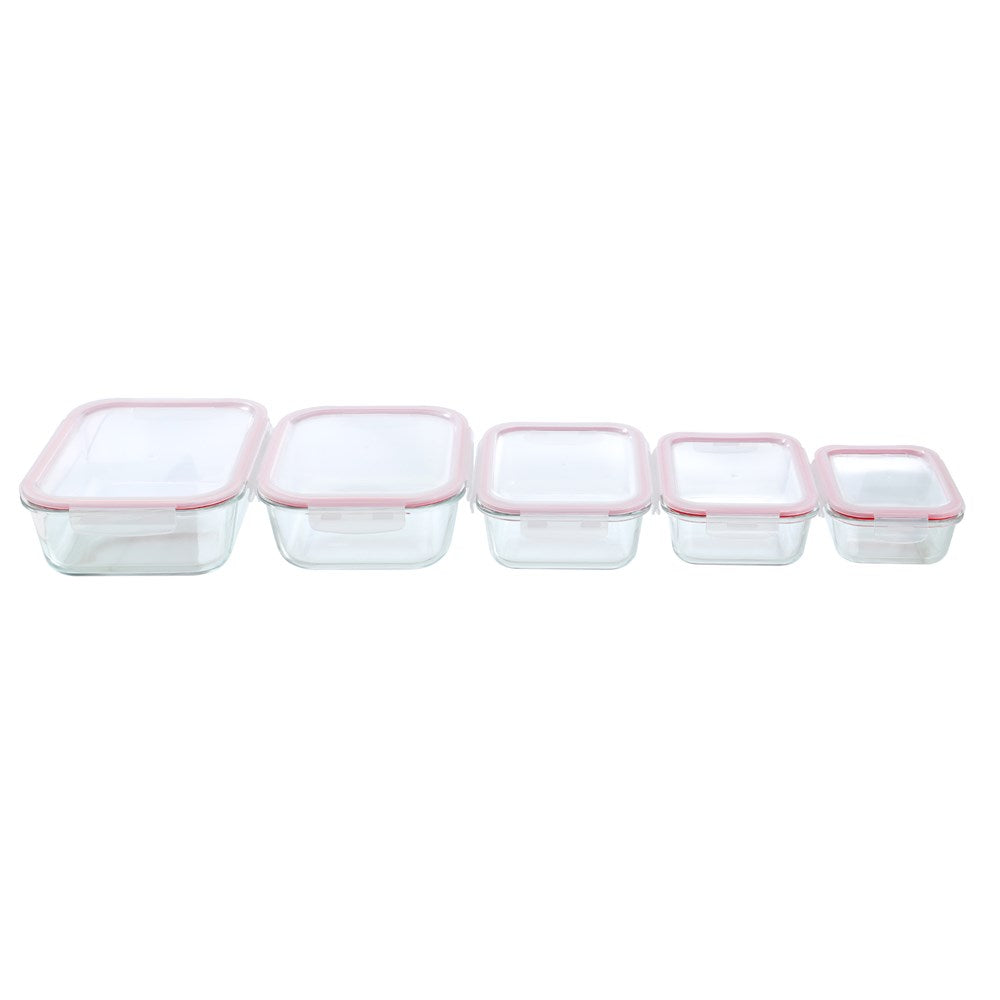 YORKSHIRE GLASS RECTANGLE CLIP SEAL CONTAINER 2.3L