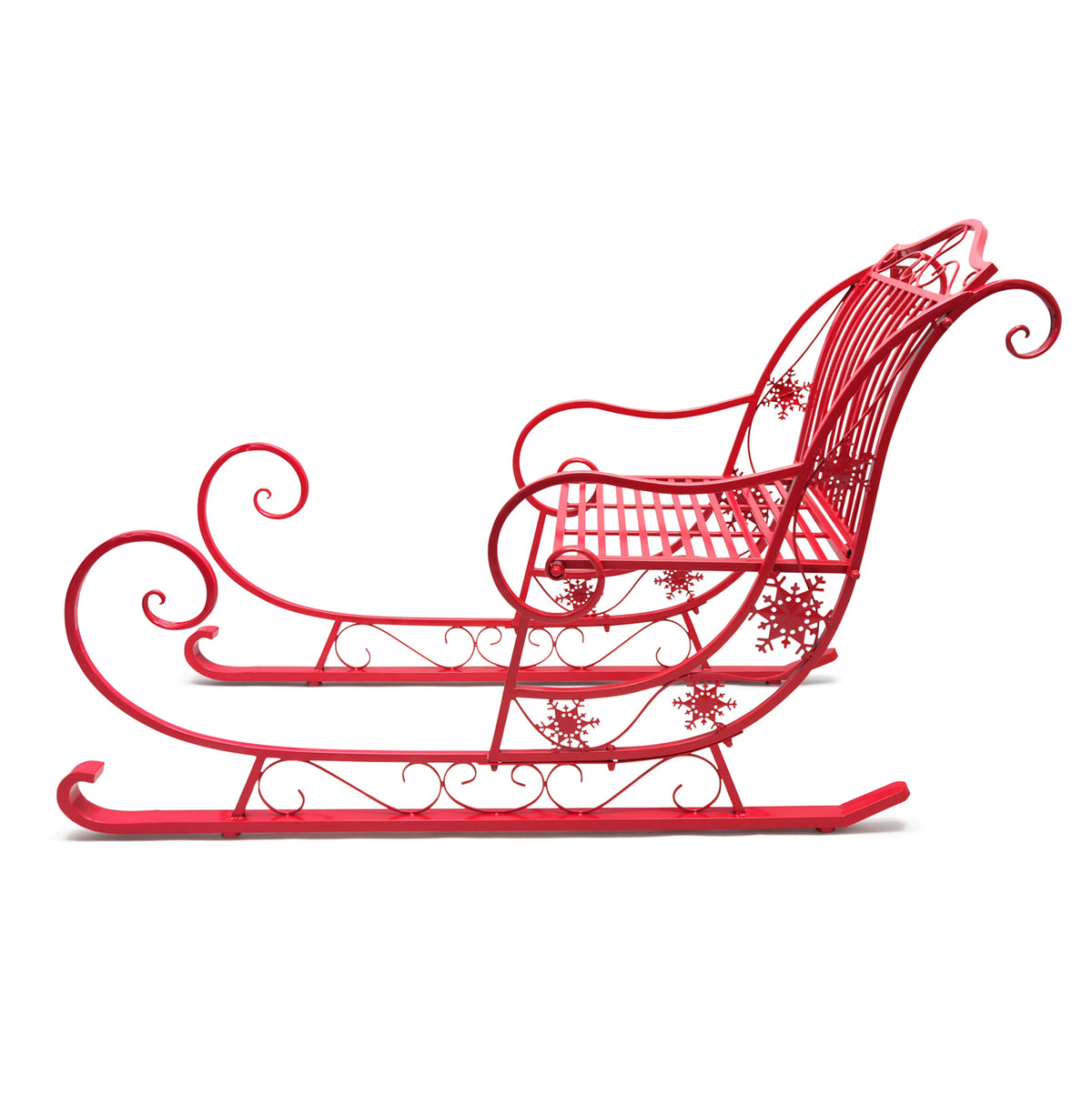 Christmas Sleigh- Red Metal, 150cmL