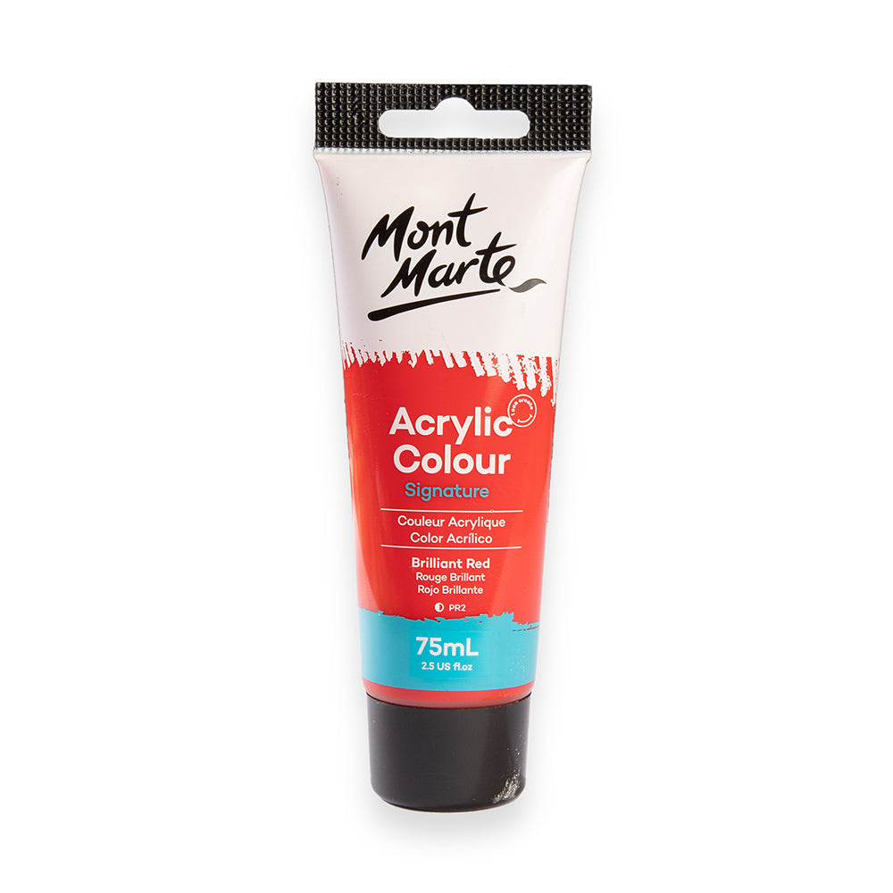 Acrylic Colour Paint Signature 75ml Tube - Brilliant Red