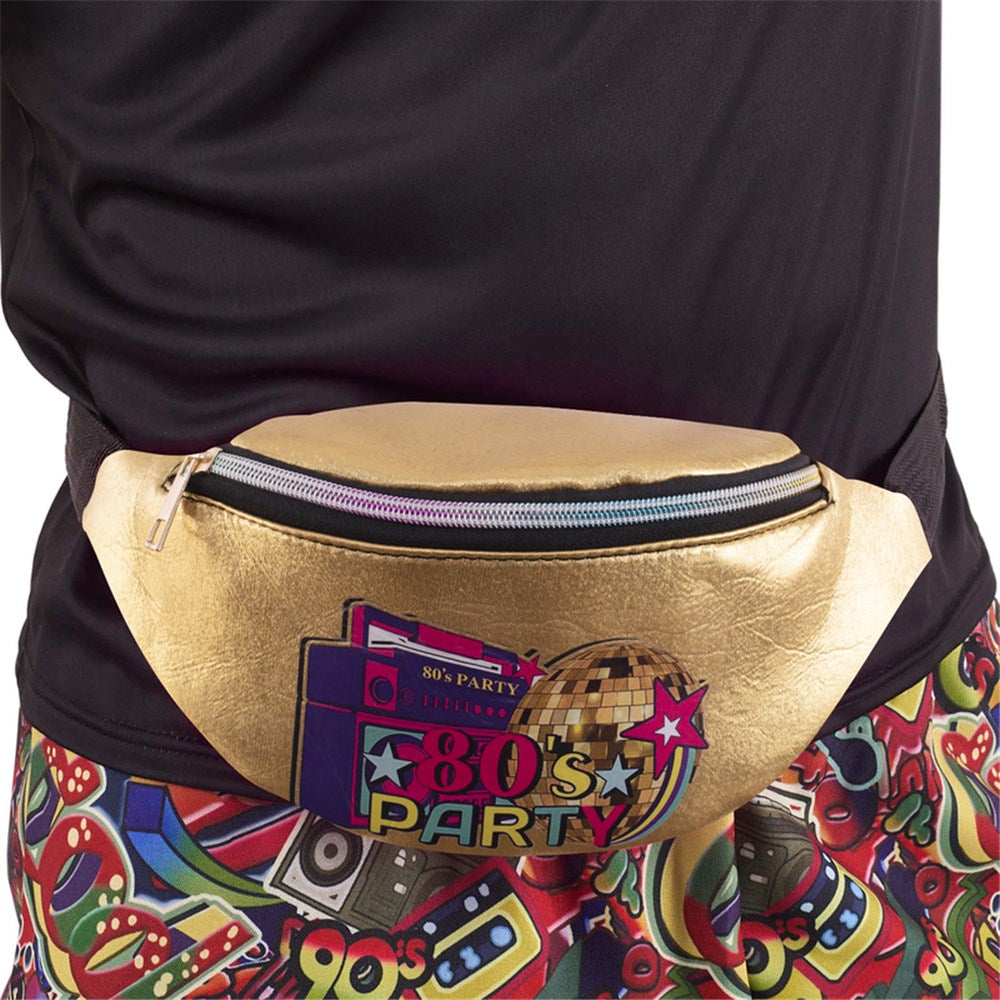 GOLD 80'S PARTY BUM BAG