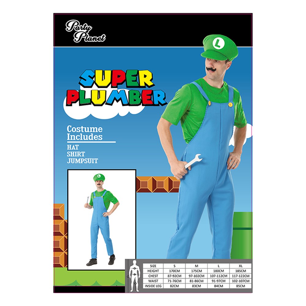 MAN PLUMBER INCLUDING HAT, SHIRT, JUMPSUIT