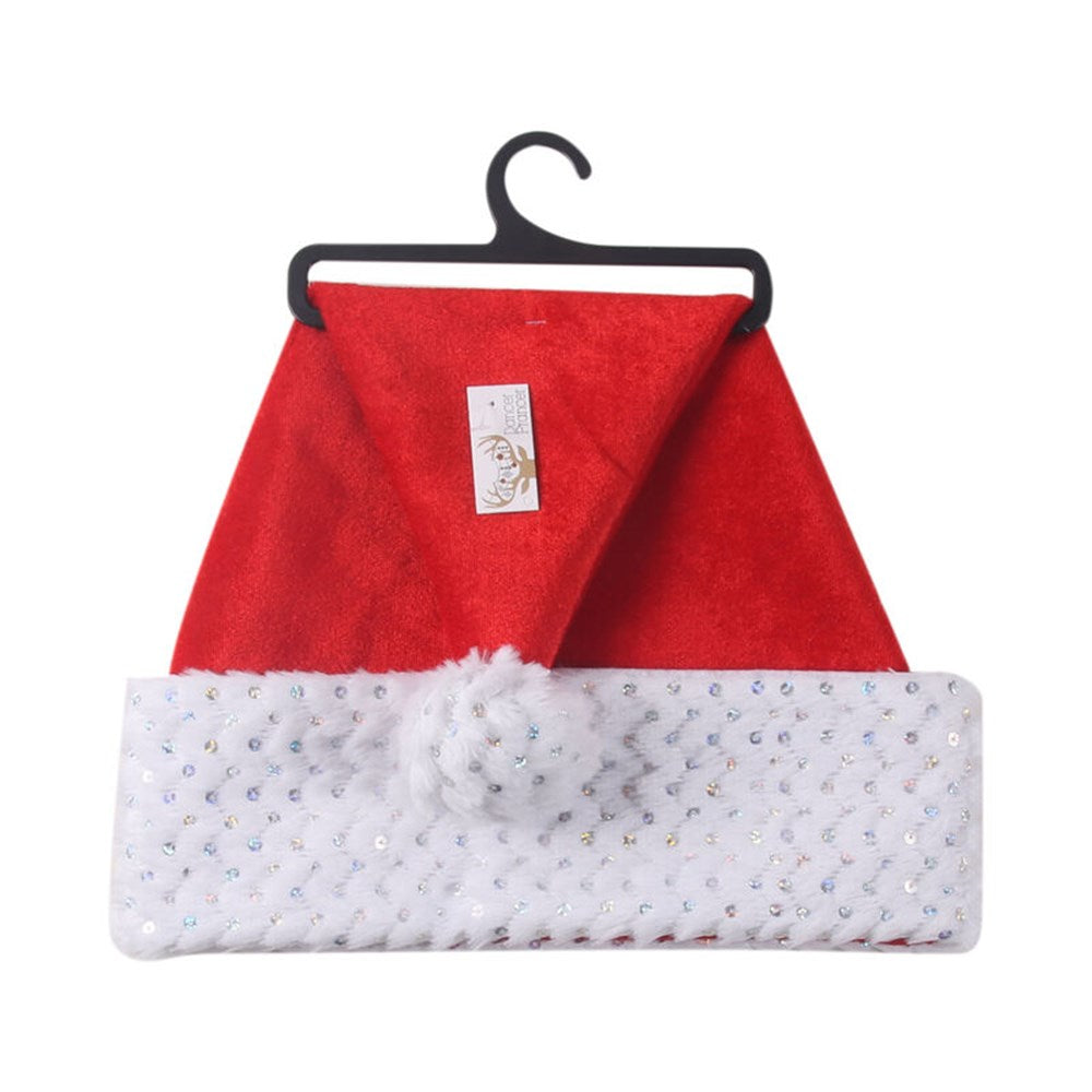 DELUXE GLITTER SANTA HAT