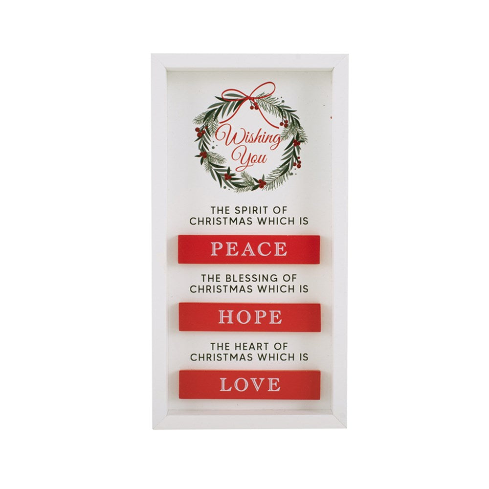 11.9X3.8X22.9CM CHRISTMAS VERSE SIGN
