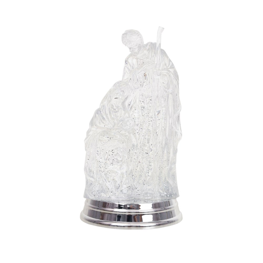 30CM LIGHT UP ACRYLIC HOLY FAMILY-3XAA BATTERY