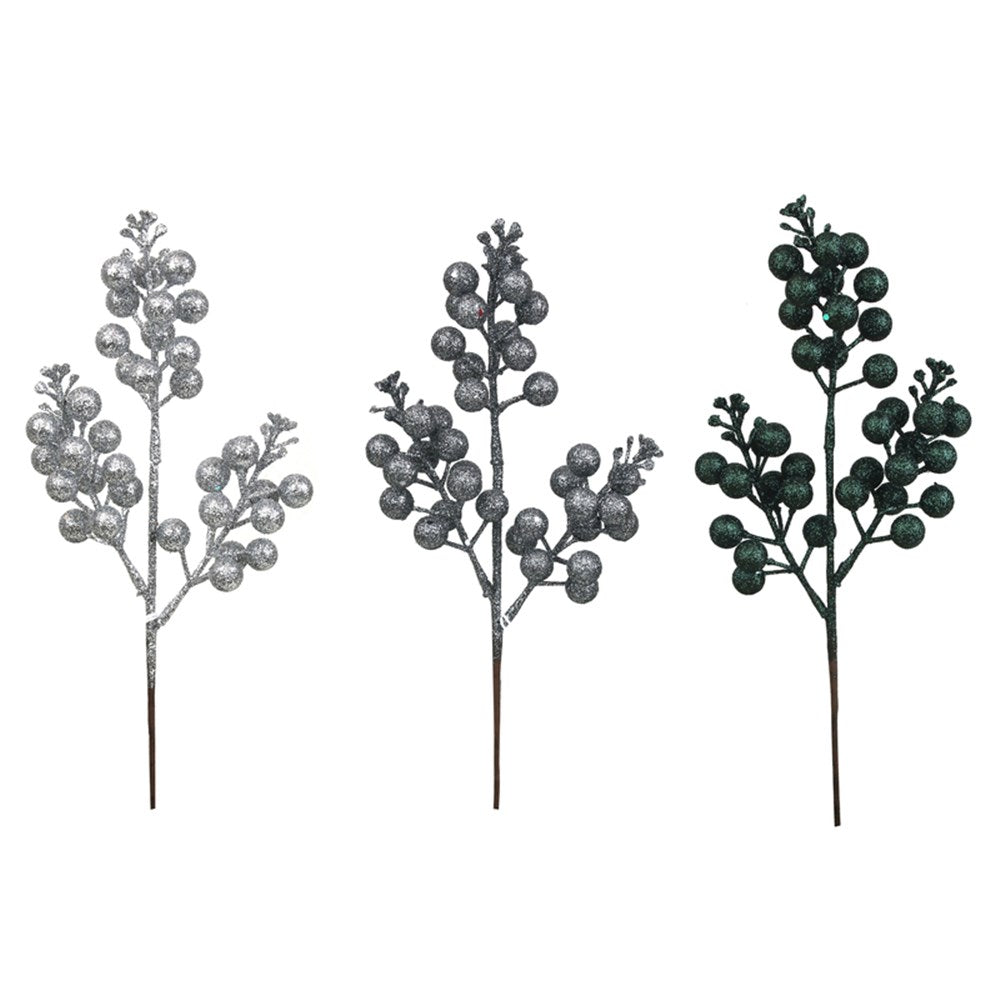 3A 32CM GLITTER BERRY PICK GUNMETAL, NAVY BLUE , SILVER
