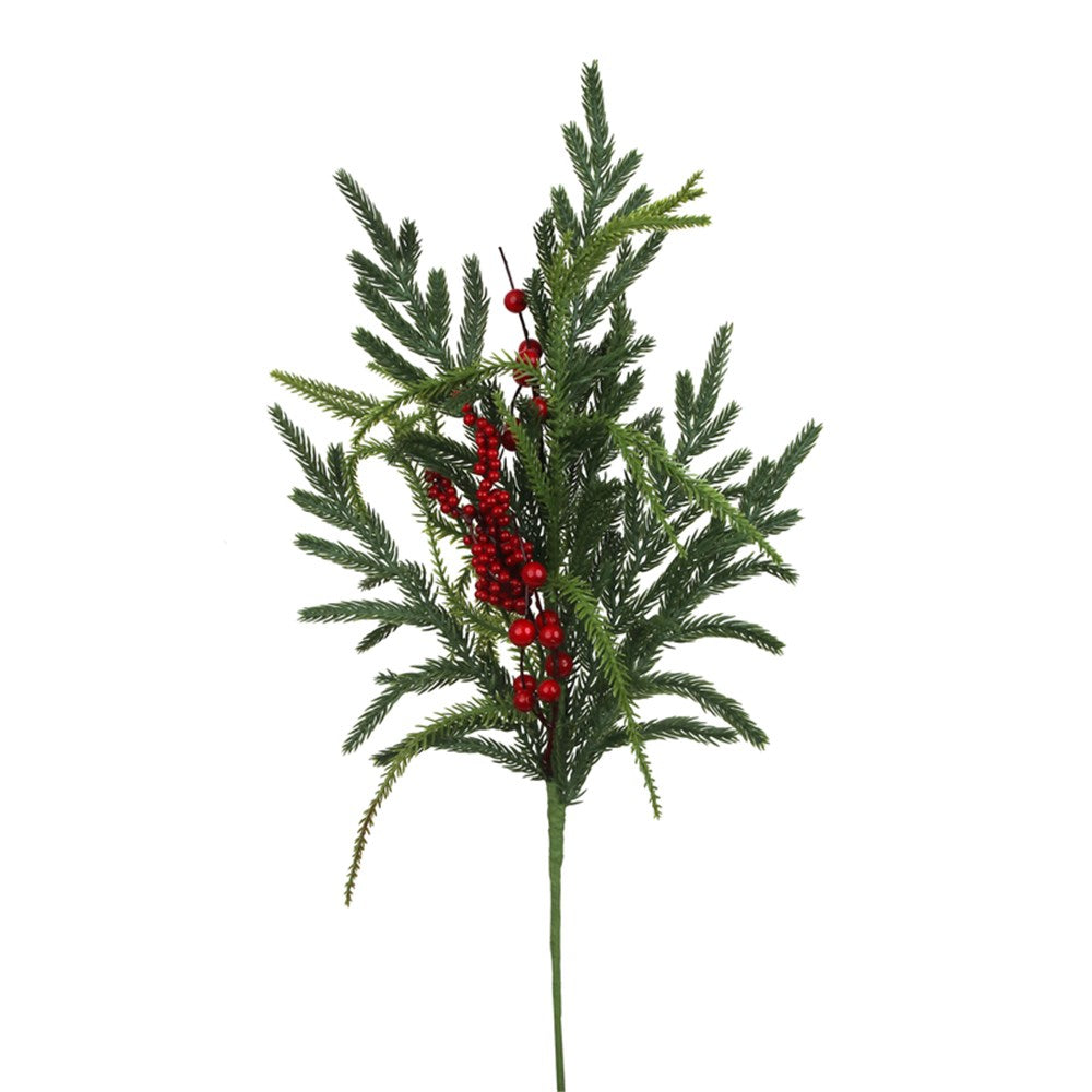 60CM REAL TOUCH PINE STEM W/BERRIES