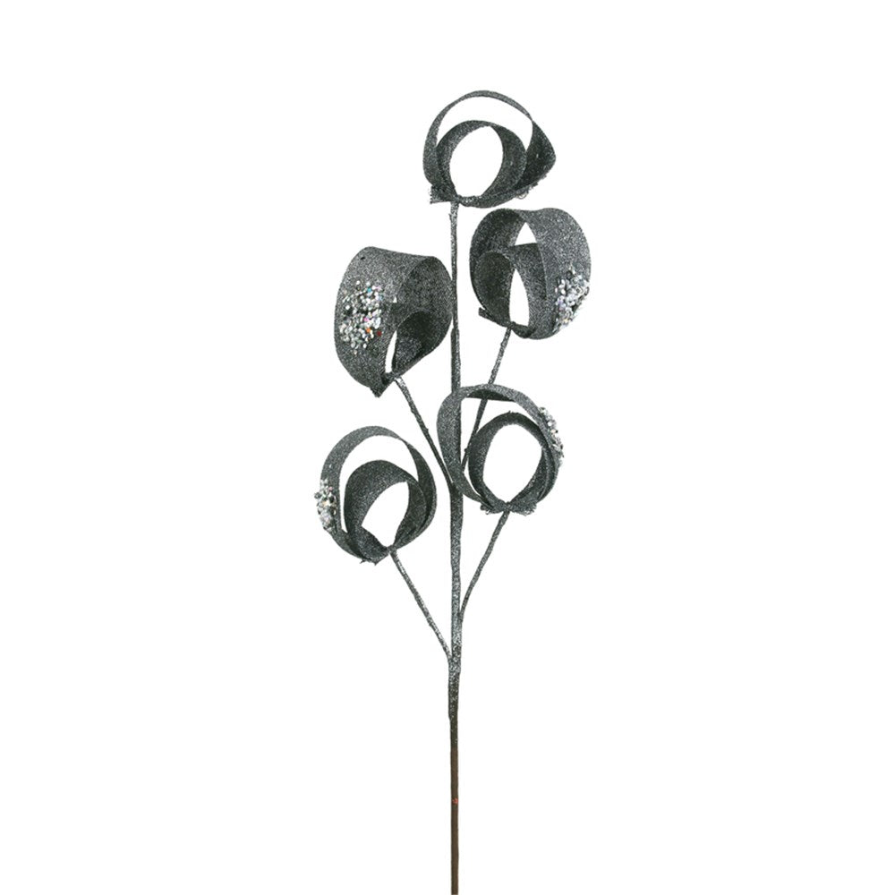 66CM GUMETAL GLITTER STEM