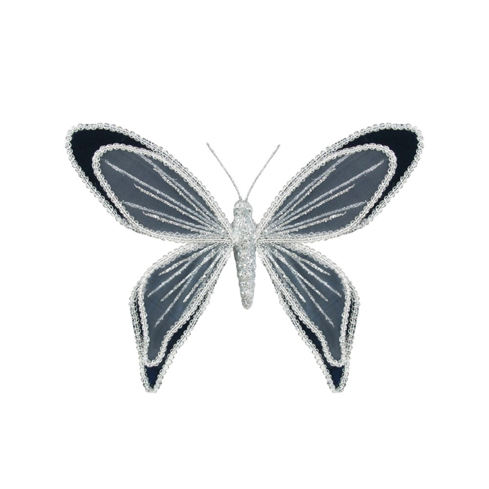 18X19CM NAVY BUTTERFLY W/CLIP