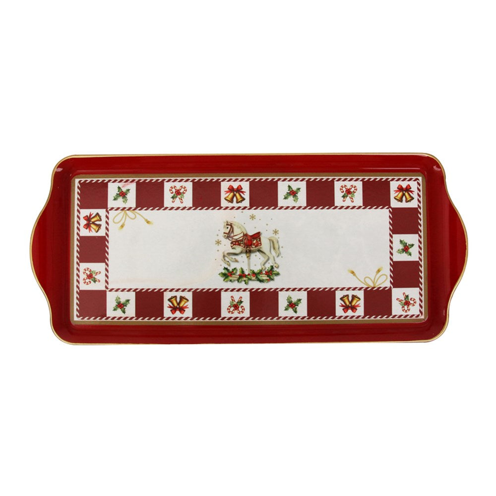 38.5X16.5X2CM MELAMINE CHRISTMAS TRAY