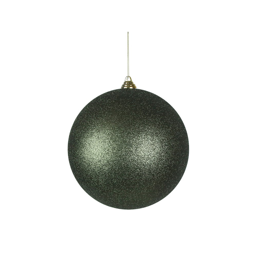 20CM SAGE GLITTER BAUBLE