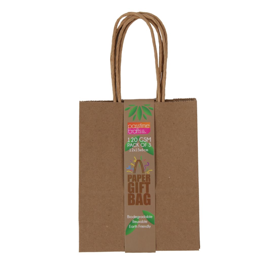 Kraft Paper Bag 10x13cm Pack of 3