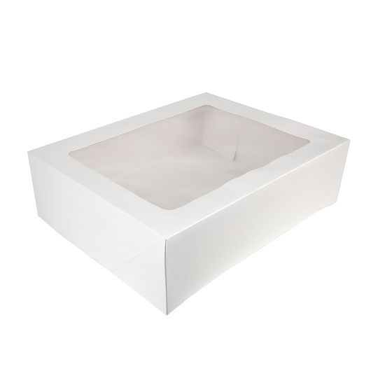 Mondo White Cake Box 6in Tall Rect 12 inch x 18 inch