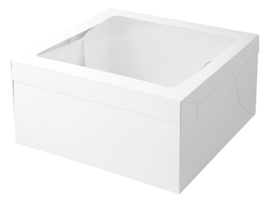 Mondo White Cake Box 6in Tall Square 14in x 14in