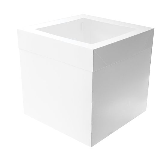 Mondo White Cake Box 10in Tall Square 10in x 10in