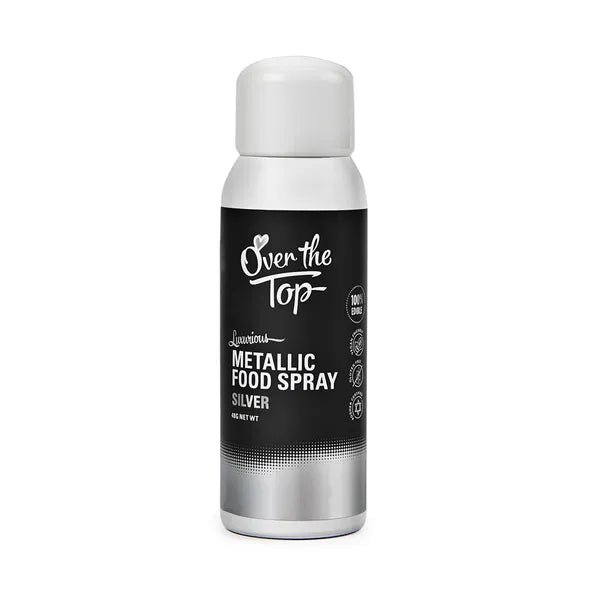 OVER THE TOP METALLIC FOOD SPRAY SILVER 48GM