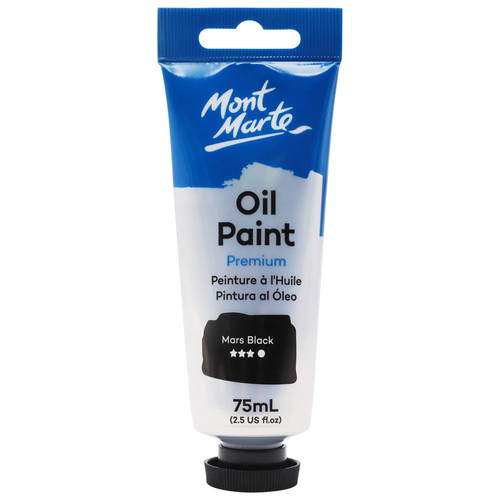 Oil Paint Premium 75ml Tube - Mars Black