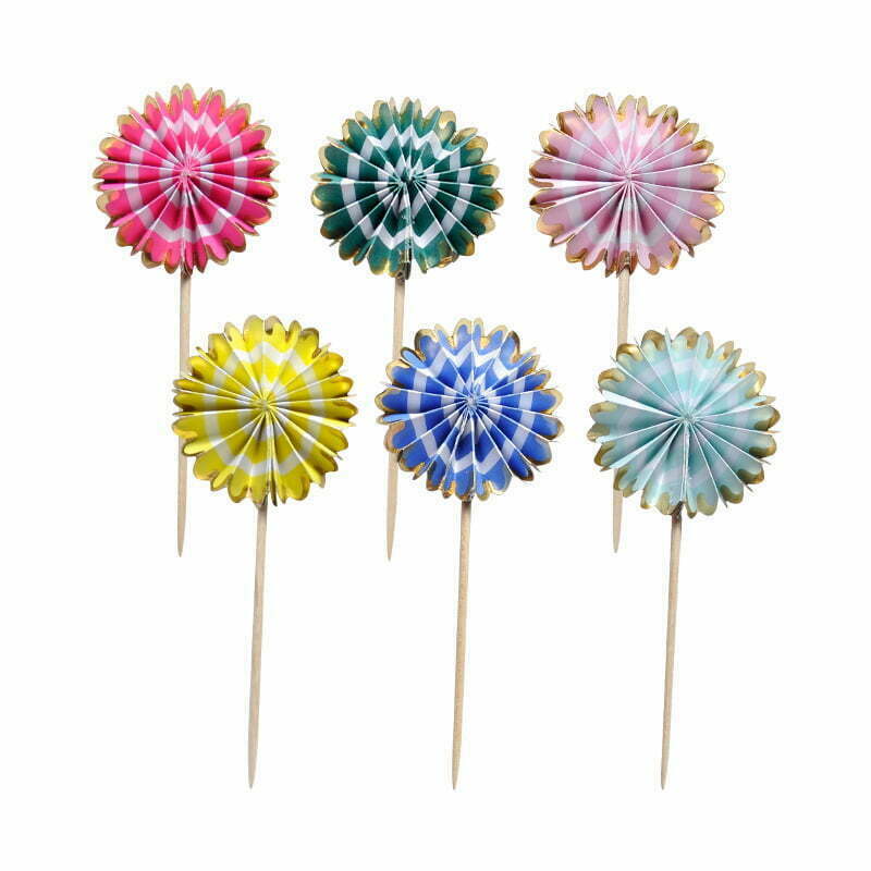 6ct Paper Fan Picks