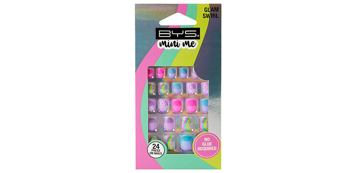 Bys Mini Me Press On Nails Glam Swirl