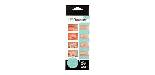 Press On Nails 100 Pack French Natural Assorted Shapes
