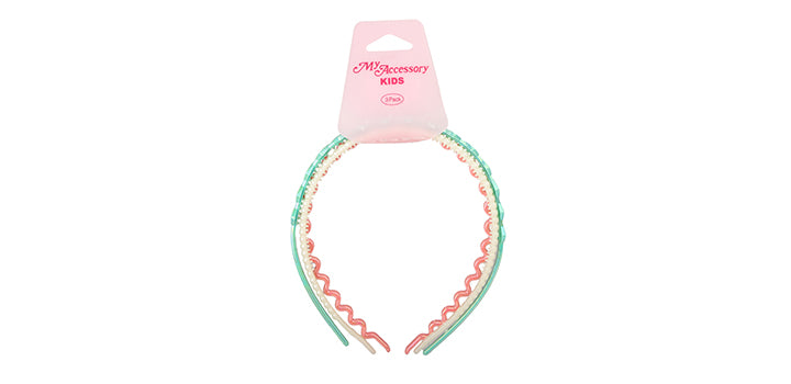 Headbands Squiggle Hearts And Pearl Pack 3Pk