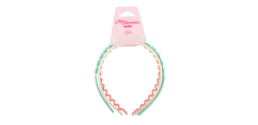 Headbands Squiggle Hearts And Pearl Pack 3Pk