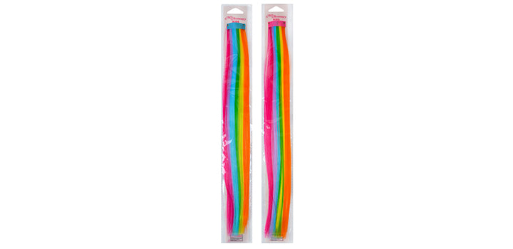 Clip In Hair Extension Bright Rainbow