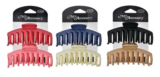 Melrose Clips 02 Pack Barrel Shape - Assorted Colours