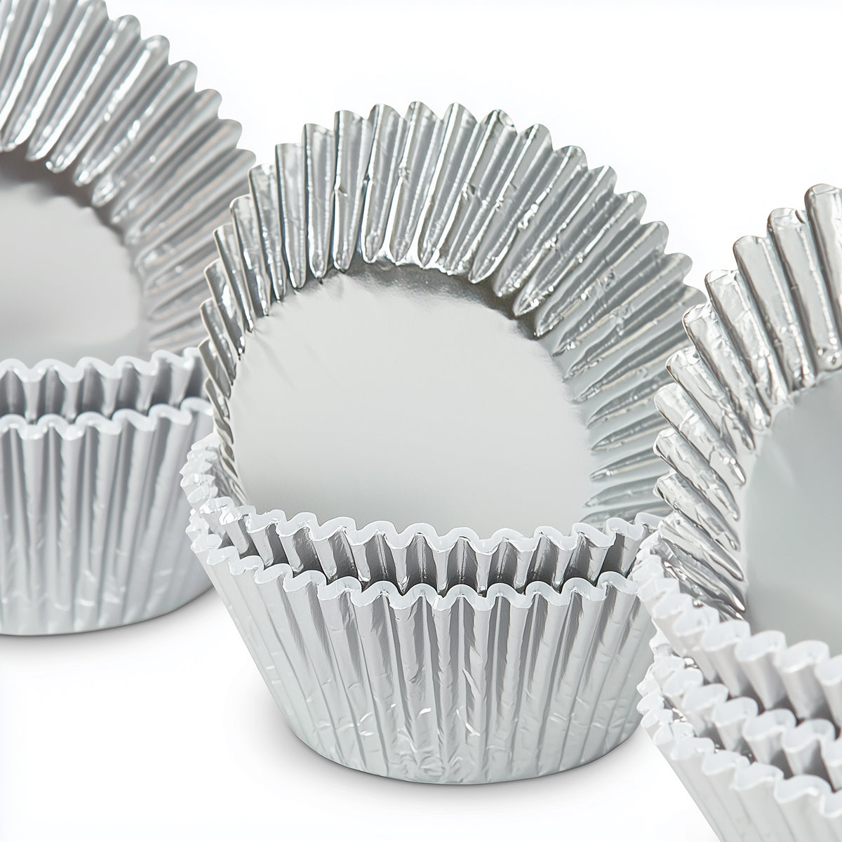 Standard SILVER Foil Baking Cups (50 pack) - 50mm Base