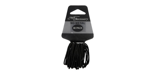 Hair Ring Black 30 Pack No* Metal Super Thin