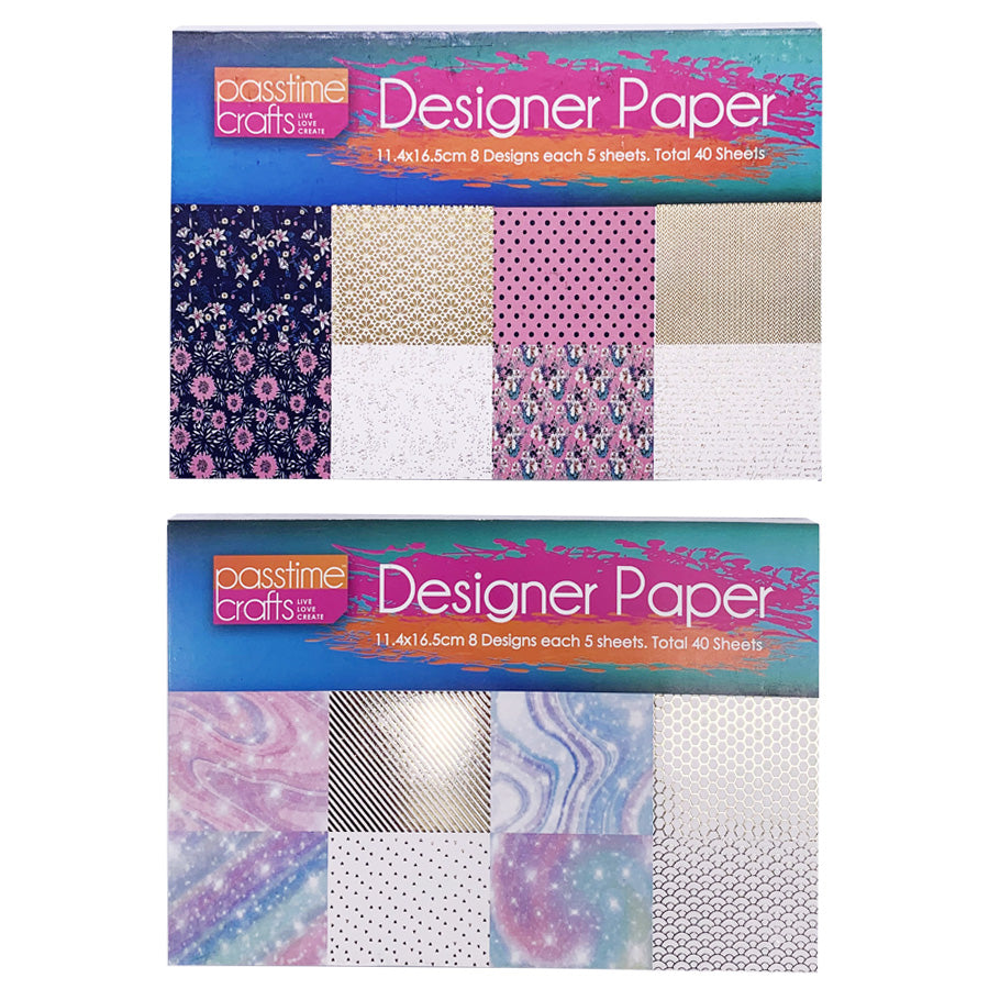 Pattern Paper Pad C6 40 Sheets - Foil Accents