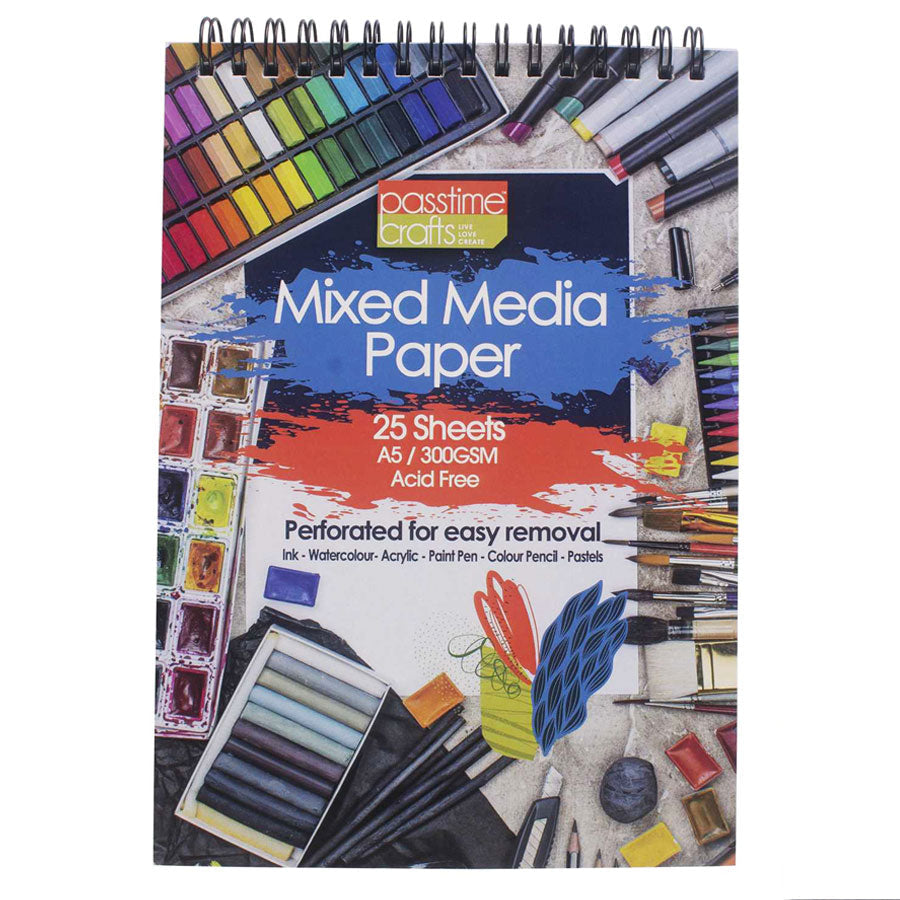 A5 Spiral Sketchbook 300GSM 25 Sheet