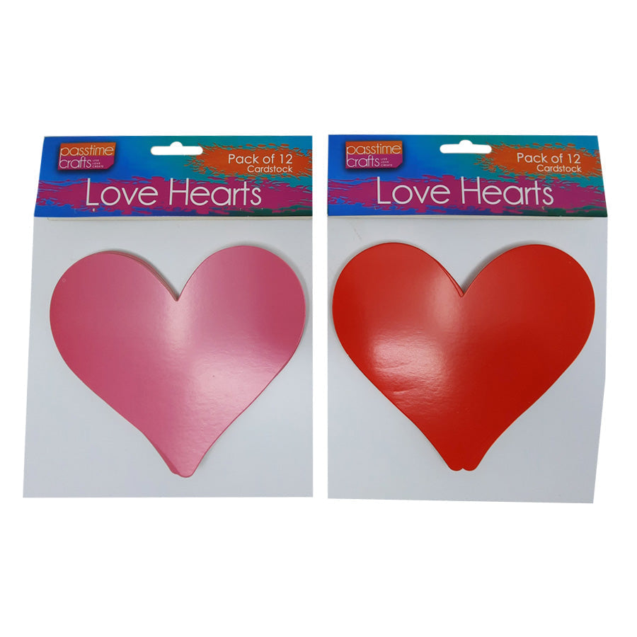 Cardstock Hearts Pack of 12