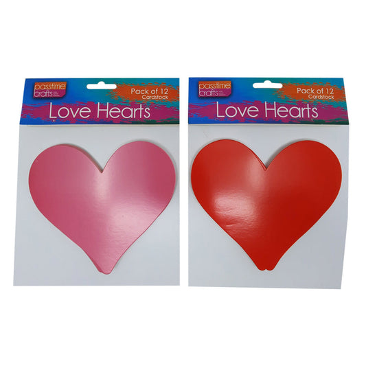 Cardstock Hearts Pack of 12