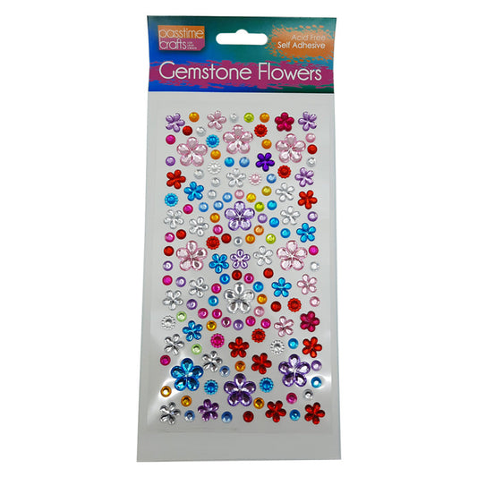 Gemstone Adhesive Flowers
